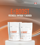 E-BOOST : Potencia, Enfoque y Energía Saludable | Formulado con Maca Negra, Guaraná y BCAA's | Sabor Mandarina - 196g (28 Dosis)