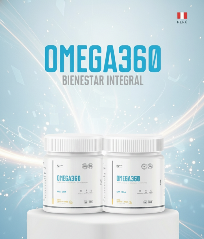 OMEGA360 FWP: Omega-3 de Alta Concentración (300mg EPA + 30mg DHA) de Sacha Inchi y Algas Marinas 🌱🐠 | Fórmula Molecular de Máxima Pureza ✨ | Gomas Masticables Sabor Maracuyá 🥭 - 30 Porciones