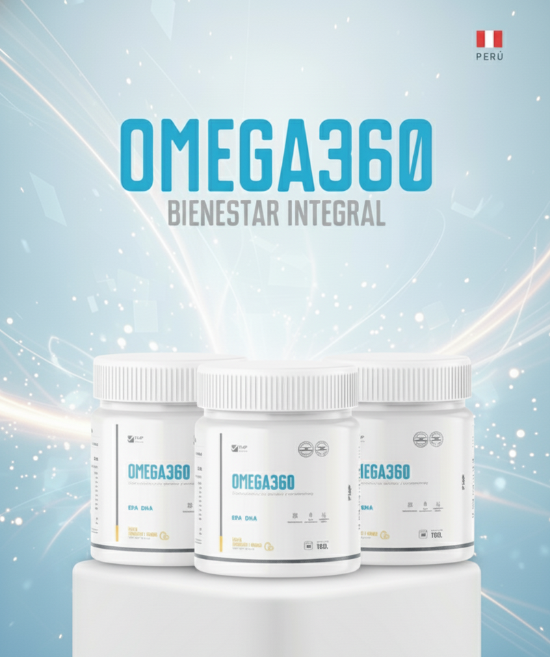 OMEGA360 FWP: Omega-3 de Alta Concentración (300mg EPA + 30mg DHA) de Sacha Inchi y Algas Marinas 🌱🐠 | Fórmula Molecular de Máxima Pureza ✨ | Gomas Masticables Sabor Maracuyá 🥭 - 30 Porciones